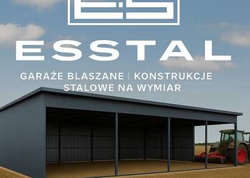 Duży OTWARTY Garaż Blaszany  |HALA MA MASZYNY|Magazyn Rolny| - ESSTAL-