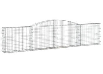 Kosze gabionowe 6 szt 400x30x80/100 cm galwanizowane żelazo WM-3146857