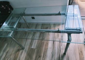 Szklany rozkładany stół ikea