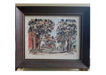 Arthur Kaplan Travis obraz pejzaż ramka ulica Miejska Zaułek