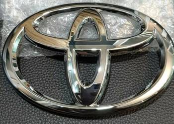 NOWE duże logo Toyota 160x110mm emblemat klejany chrom srebr