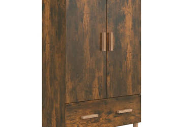 Szafka przydymiony dąb 70x31x115 cm materiał drewnopochodny WM-817471