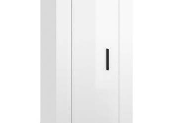 Wisząca szafka telewizyjna wysoki połysk biała 40x345x80 cm WM-816674