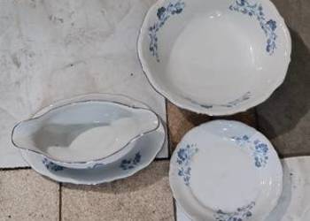 Talerze szkło porcelana z PRL