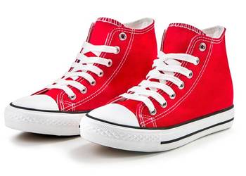 Buty Trampki Tenisówki Wysokie Czerwone