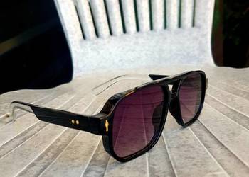 Piękne męskie okulary lub unisex nowość 2026 kwadratowe czarny fiol