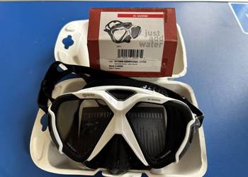 Maska do nurkowania snorkelingu Mares X-Wire biała ramka czarny siliko