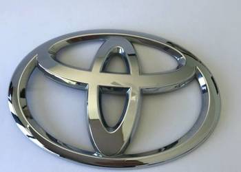 NOWE logo Toyota emblemat klejany srebrny chrom 3 wymiary