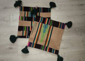 Poszewka na poduszkę, kilim, wełna ,folk