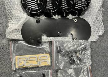 Emblematy Audi RS6 C8 4K quattro czarne logo grill komplet nowe