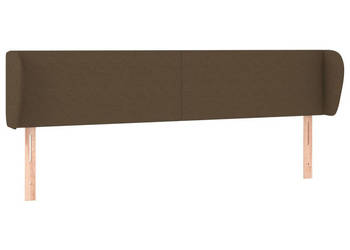 Zagłówek uszak ciemnobrązowy 203x23x78/88 cm tkanina WM-3116889