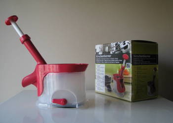 Dobrej jakości, drylownica z przyssawką do wiśni, oliwek, czereśni