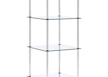 vidaXL 4-poziomowa półka, przezroczysta(SKU:249505)
