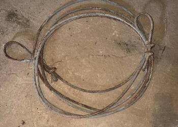 Gruba lina stalowa 10m fi 15mm wciągarka holownicza zrywka