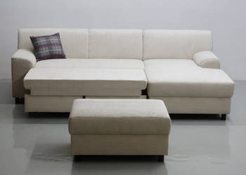 TPS Narożnik z funkcją spania rozkładana rogówka kanapa salon Sztuks beż