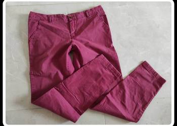 Spodnie damskie H&M ciekawy kolor 42 XL bawełna