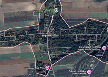 Działka budowlana 2046 m² z MPZP - 500 m od Wkry