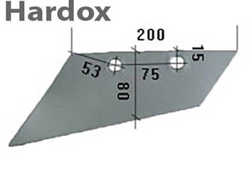 Lemiesz przedpłużka HARDOX 3327164/L części do pługa REGENT