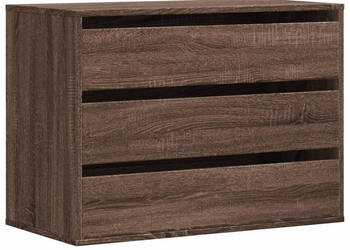 Komoda brązowy dąb 80x41x58 cm materiał drewnopochodny WM-852858