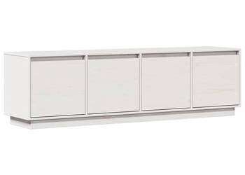 Szafka pod telewizor biała 156x37x45 cm lite drewno sosnowe WM-814395