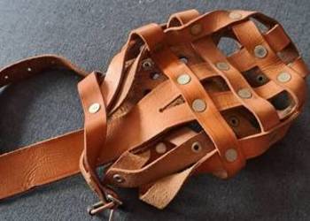 Kaganiec skórzany miękki dla psa rozmiar M-L