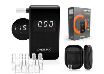 Profesjonalny Alkomat Elektrochemiczny AD-10 Kalibracja 24-mc 15 x Ustniki