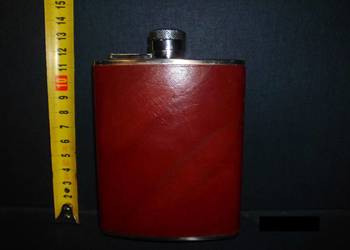 Piersiówka stainless steel 6 oz, prod. England, stara, stal