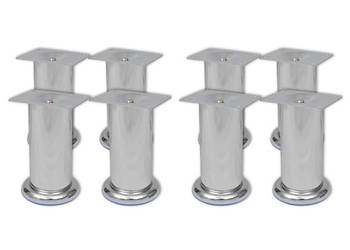 Nóżki do sofy 8 szt. okrągłe chromowane 120 mm WM-3051484