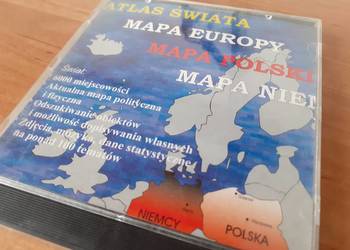 Atlas świata Mapa Europy Polski i Niemiec PC CD Win 95