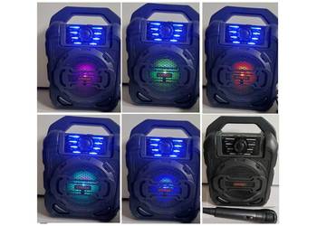 przenośny głośnik karaoke mikrofon efekty świetlne