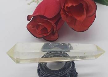 Kwarc laboratoryjny podwójny obelisk 95mm ezoteryka #29