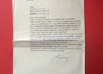 ( 1265 ) List Profesora Stefana Stuligrosza z 1976 roku
