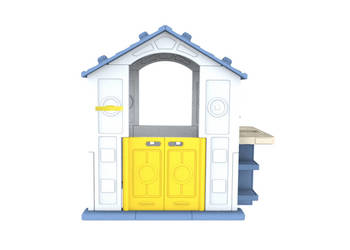 Domek ogrodowy dla dzieci z koszykówką i zlewem