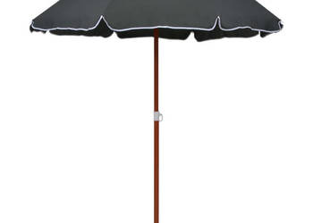 Parasol ogrodowy na stalowym słupku 180 cm antracytowy WM-47804
