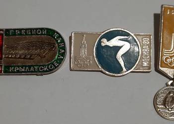 odznaki 3 szt. Olimpiada Moskwa 1980 Rosja ZSRR (7)