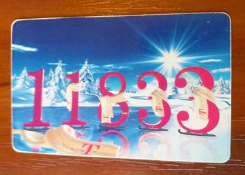 ZIMOWY ZACHÓD SŁOŃCA NA KARCIE TELEFONICZNEJ