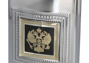 Srebrna Piersiówka Gentelo 8 OZ ze Stal Nierdzewnej z Polskim Orłem