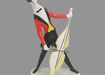 Kontrabasista styl Art Deco Zsolnay Torok Janos