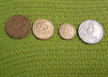 zestaw monet 4szt.Ukrainy