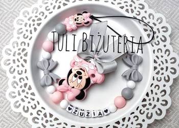 Zawieszka do smoczka z imieniem myszka Minnie
