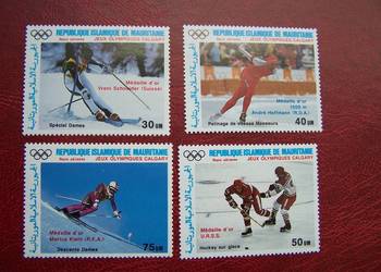 Mauretania 1988 MNH Mi. 912/15 Sport Olimpiada Calgary 88