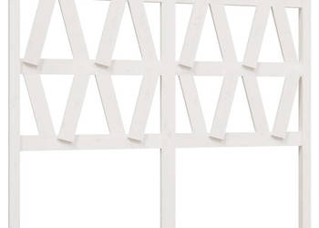 Wezgłowie łóżka białe 126x4x100 cm lite drewno sosnowe WM-818611