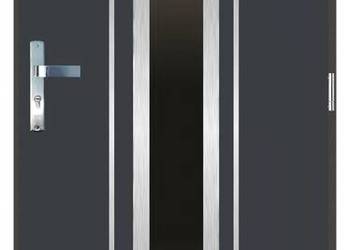 Drzwi wejściowe zewnętrzne 55 mm GADOT  LI-09 INOX 80/90 LEWE/PRAWE