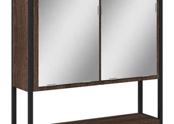 Szafka łazienkowa z lustrem brązowy dąb 60x16x60 cm WM-842425