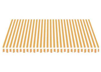 vidaXL Zapasowa tkanina na markizę, żółto - biała(SKU:311938)