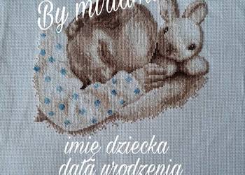 Metryczka ZAJĄCZEK obrazek haft krzyzykowy