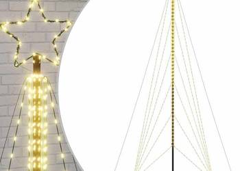 vidaXL Choinka LED 861 LEDs Ciepła biel 478 cm（SKU:4016424）