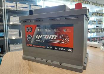 Akumulator 60Ah 600A P+ Szczecin W. Kadłubka 39  GROM EFB START&STOP
