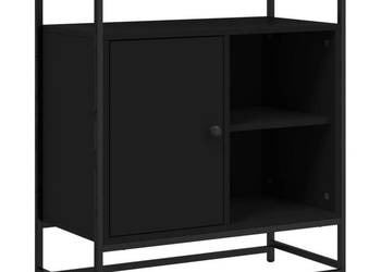 Szafka czarna 69x35x80 cm materiał drewnopochodny WM-835544