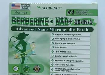 Glorenda Berberine + NAD+ 10-in-1 – plastry mikroigłowe, 7 szt.
